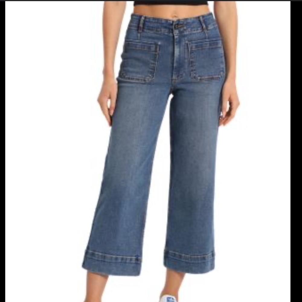 Bagatelle High Rise Cropped Straight Jeans in Soho Wash 26